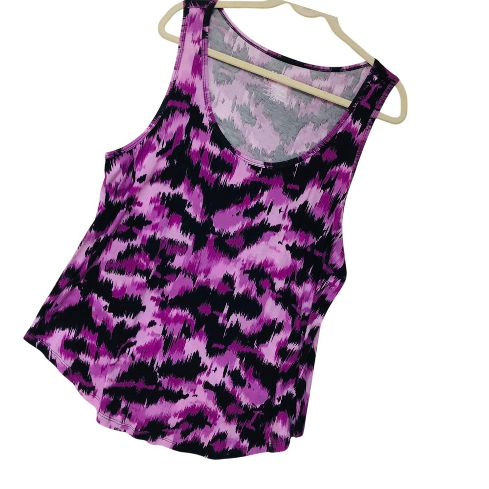 NWT Torrid Active Purple Black Ikat Tank Top Womens‎ 2 2X Performance Activewear